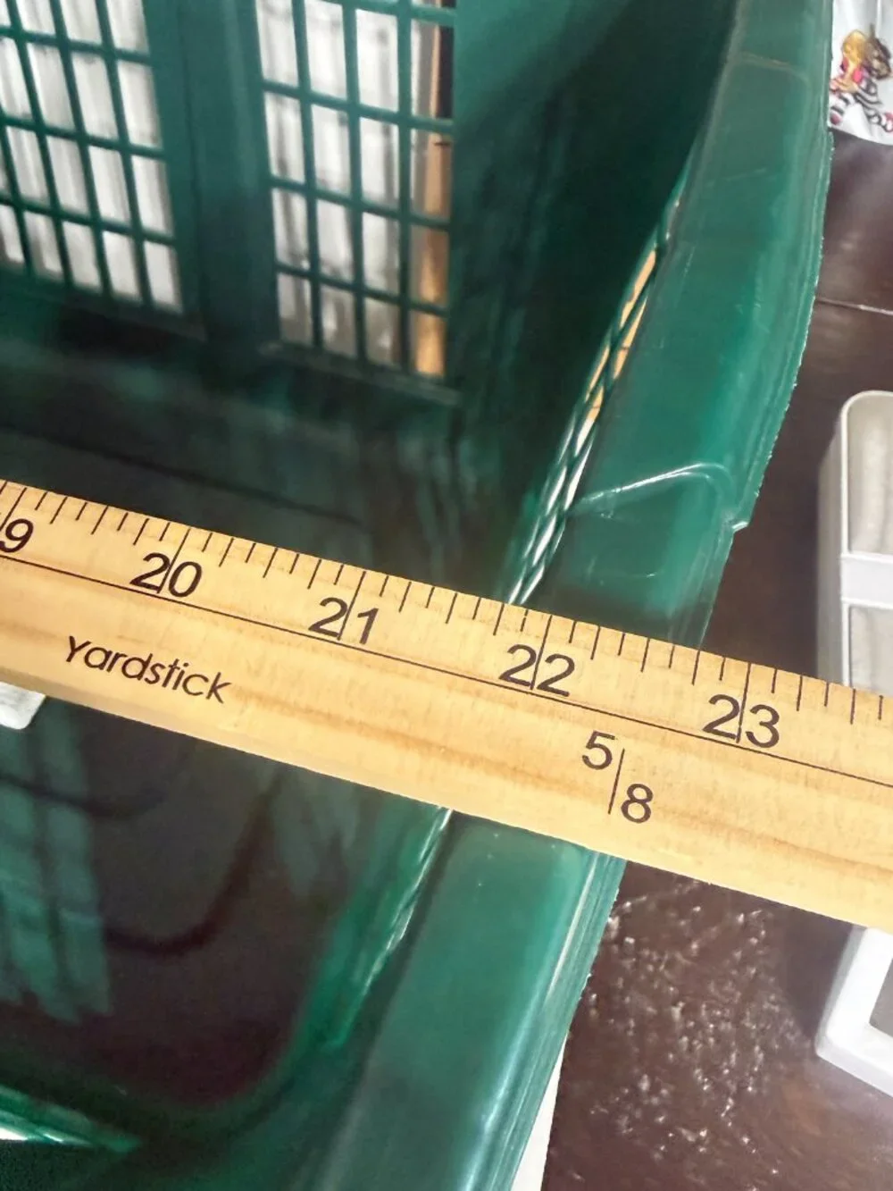 Rubbermaid 2965 Laundry Basket Dark Green Vintage Rectangle Plastic Large   Rub